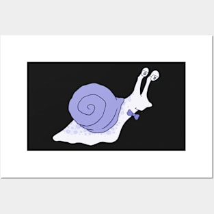 Cute Periwinkle Professor Snail Posters and Art